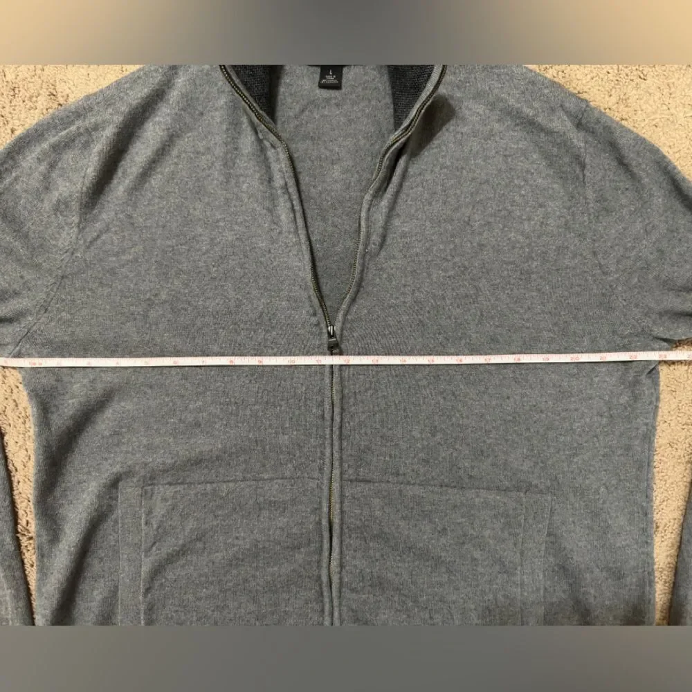 Banana Republic Gray Zip Up Sweater with Standing Collar